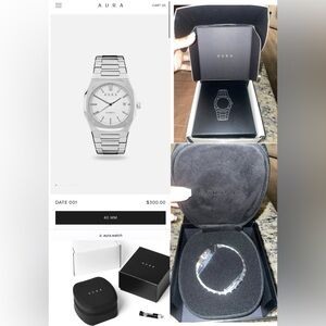 BRAND NEW Steel/White Aura watch.